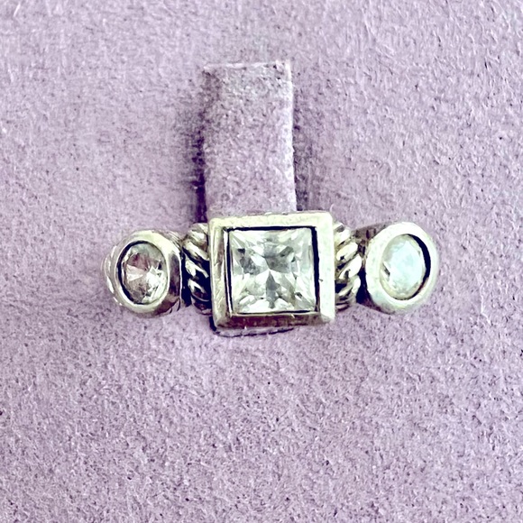 Size 7 Vintage Judith Ripka Sterling Silver Ring - Picture 1 of 3